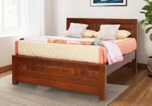 wooden bed